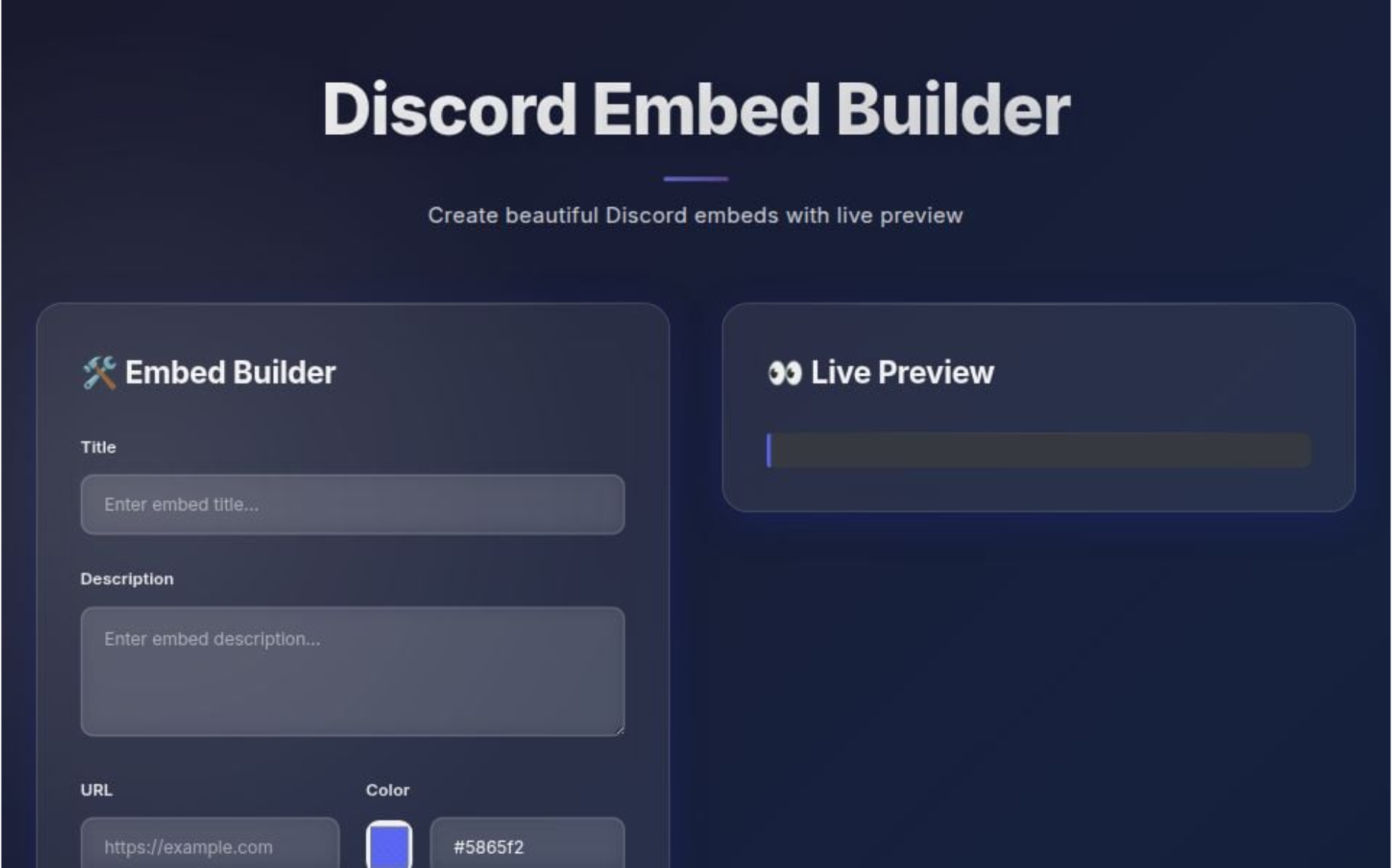 Discord Embed Builder